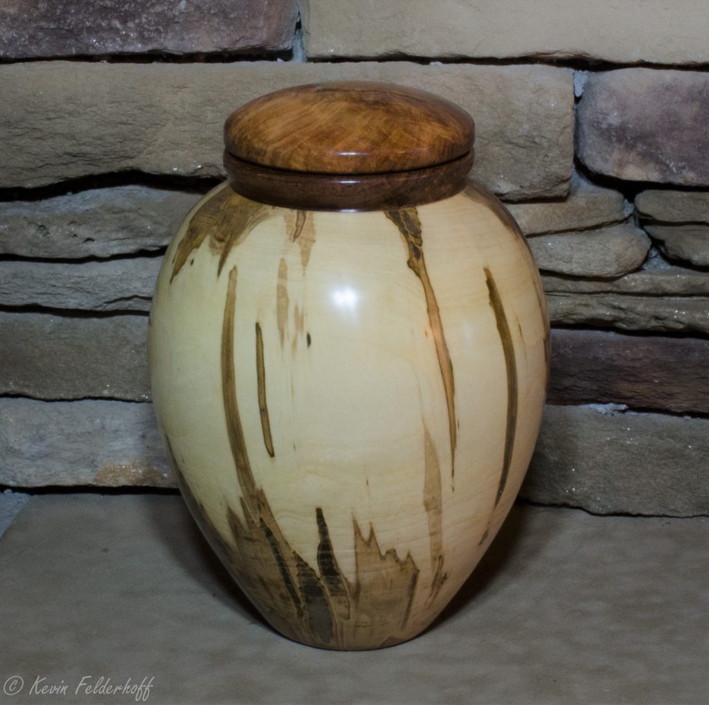 wood urn woodturned-1