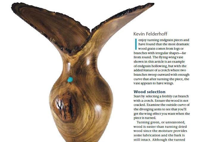 Mesquite Vase Kevin Felderhoff american woodturner